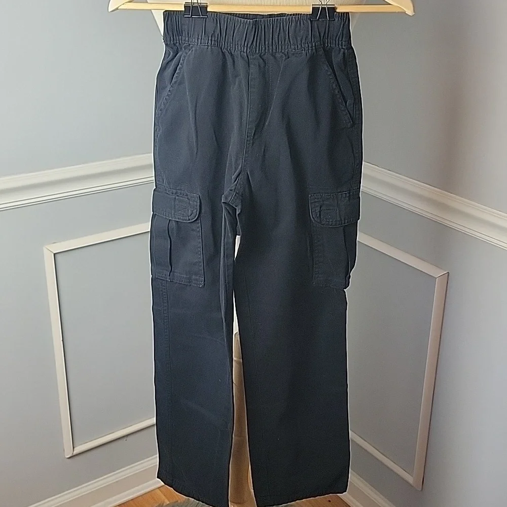 THE CHILDREN'S PLACE Black Pull On Elastic Waist‎ Cargo Pocket Casual Play Pants